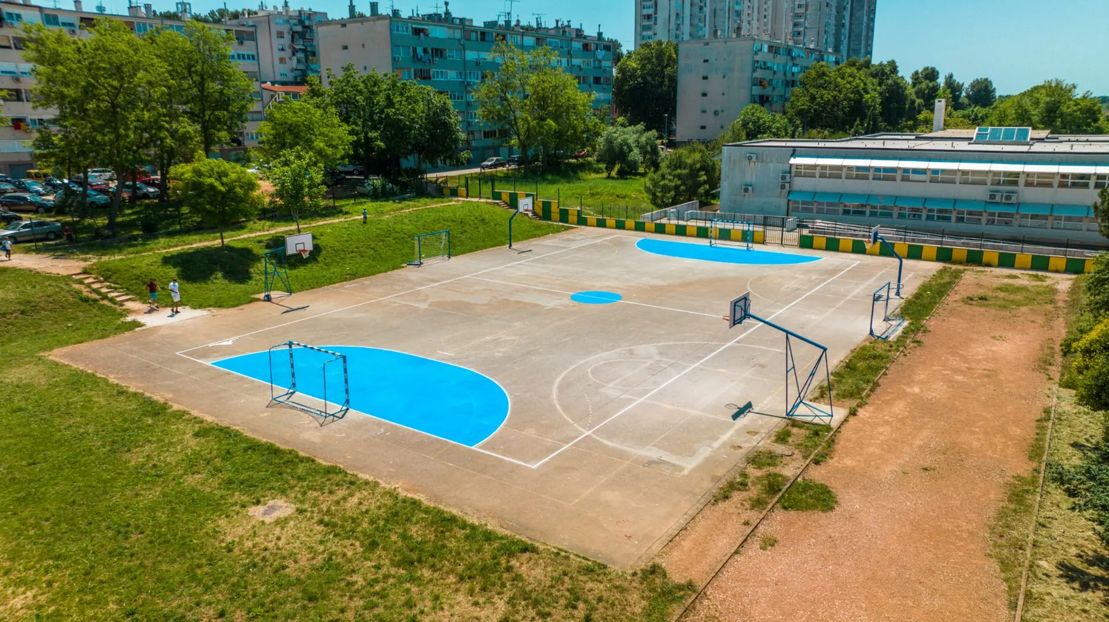 Igralište OŠ Veruda, poslije radne akcije